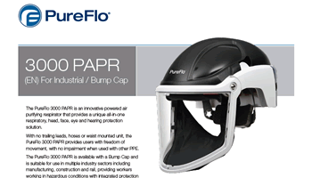 PureFlo 3000 PAPR (EN) For Industrial / Bump Cap