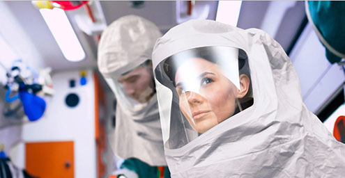Enhanced Ventilation System | decorative image of the ALPHA helmet top view.