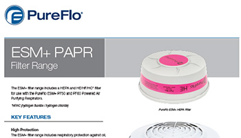 ESM+ PAPR Filter Range (NIOSH)